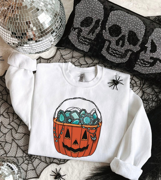 Turquoise Trick Or Treat Graphic