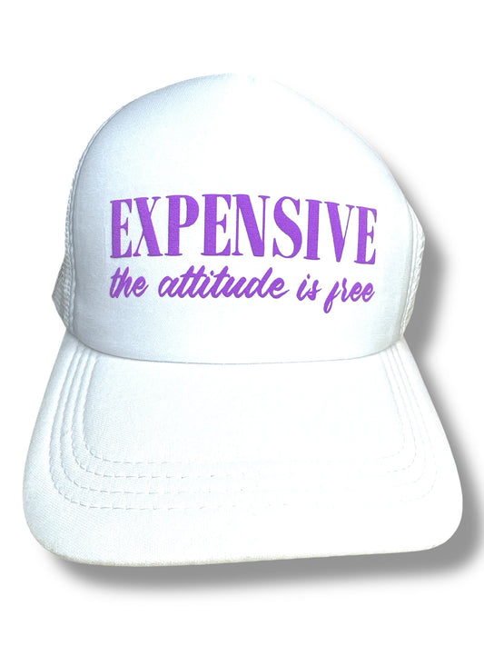 Trucker Hat -  Expensive, the attitude is free - Purple