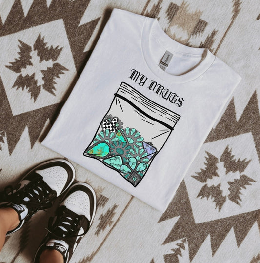 Feining For Turquoise Graphic Tee