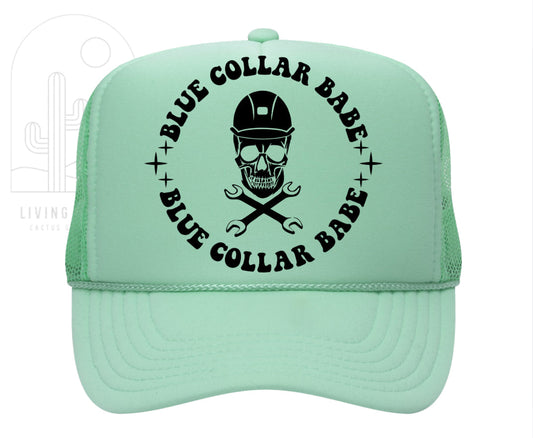BLUE COLLAR BABE TRUCKER HAT