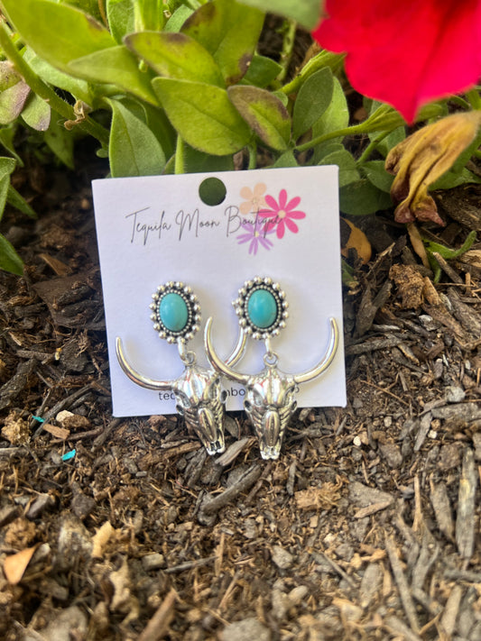 Skull Bull Earrings