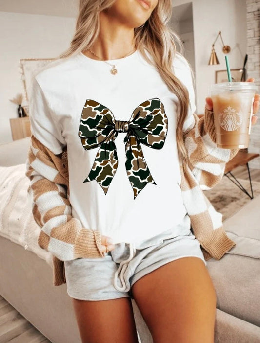 Camo Coquette Graphic Tee