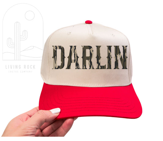 CAMO DARLIN TRUCKER HAT