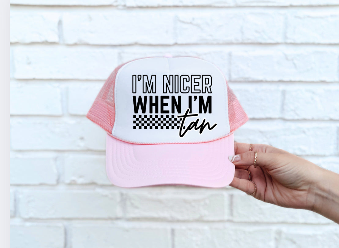 NICER WHEN I’M TAN TRUCKER HAT