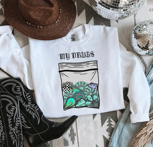 Feining For Turquoise Crewneck