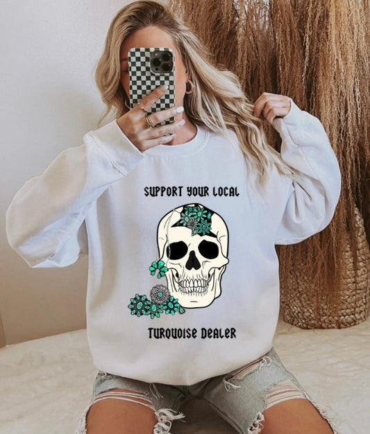 Support Turquoise Crewneck