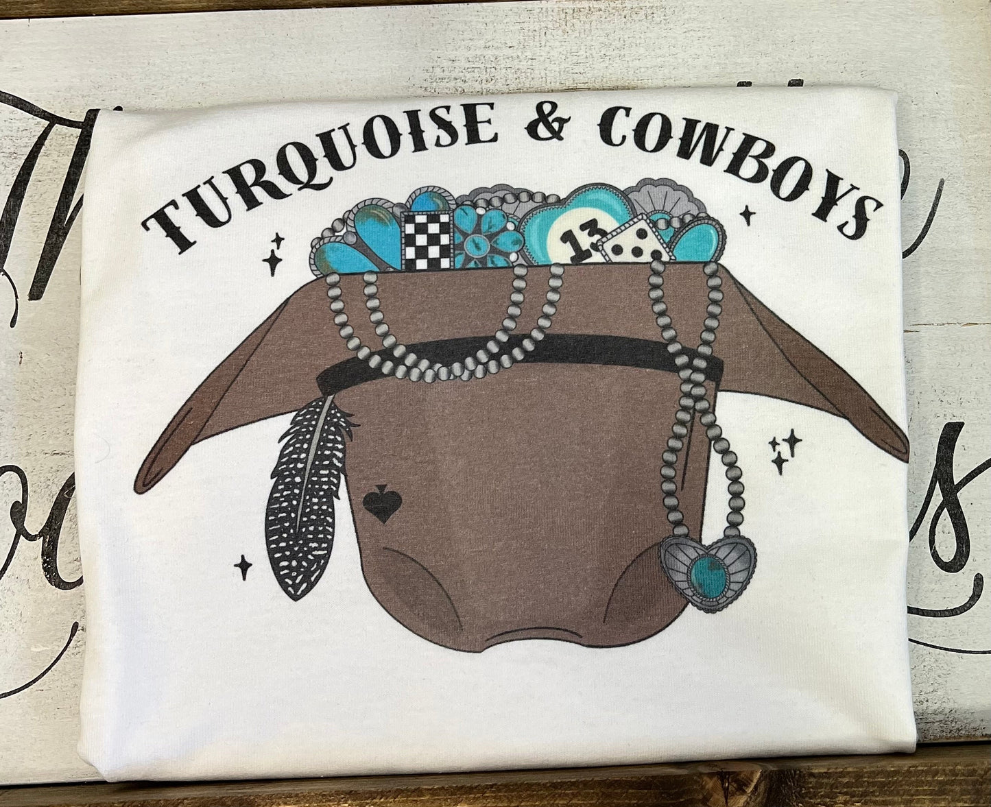 Turquoise & Cowboys Graphic Tee