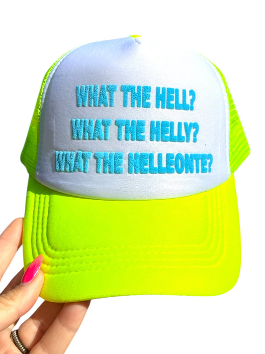 Trucker Hat - What the Helly Teal Puff