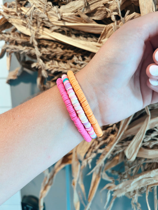 The Surfer Girl Bracelet in Pink