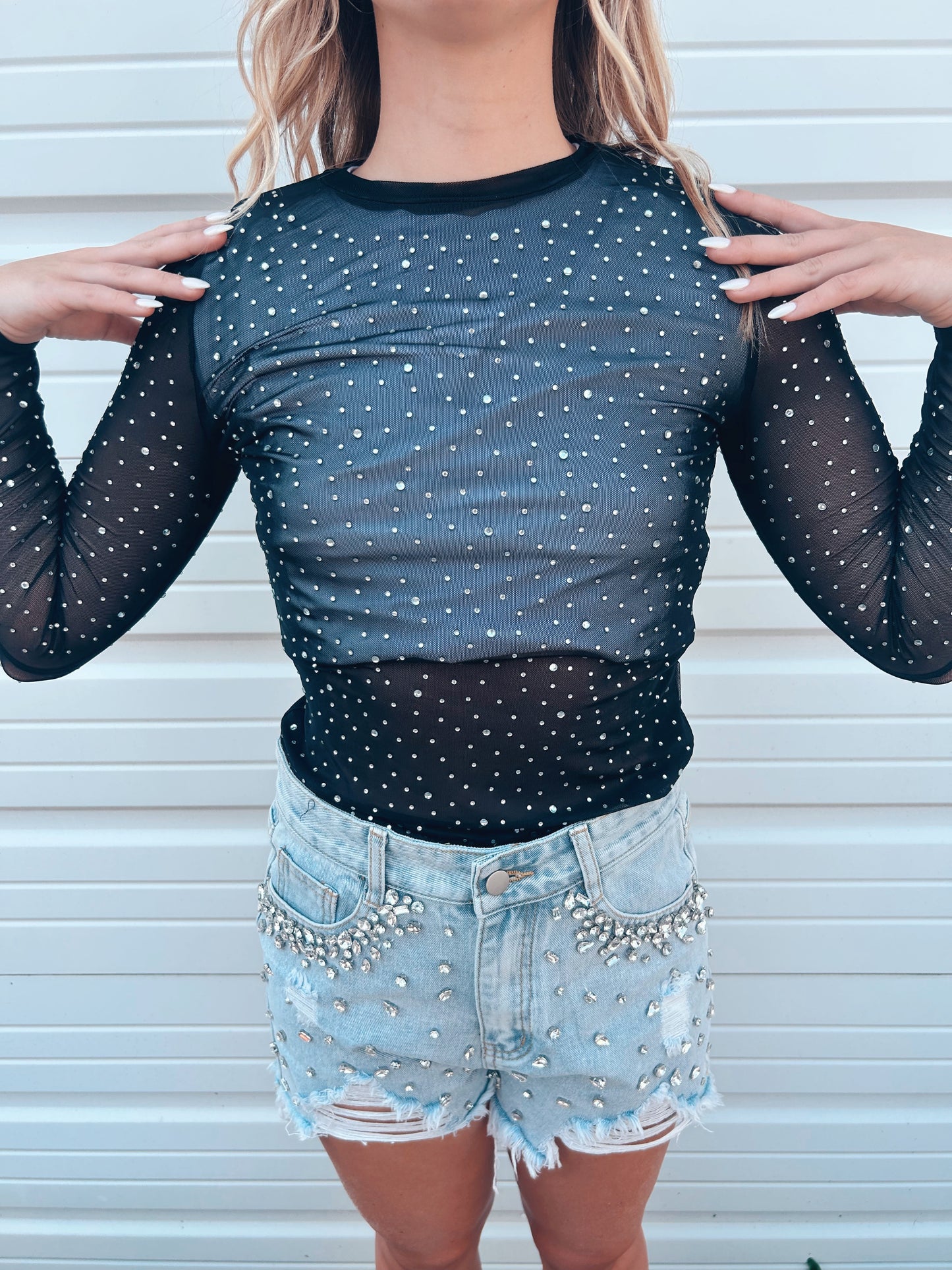 The Kyla Rhinestone Top