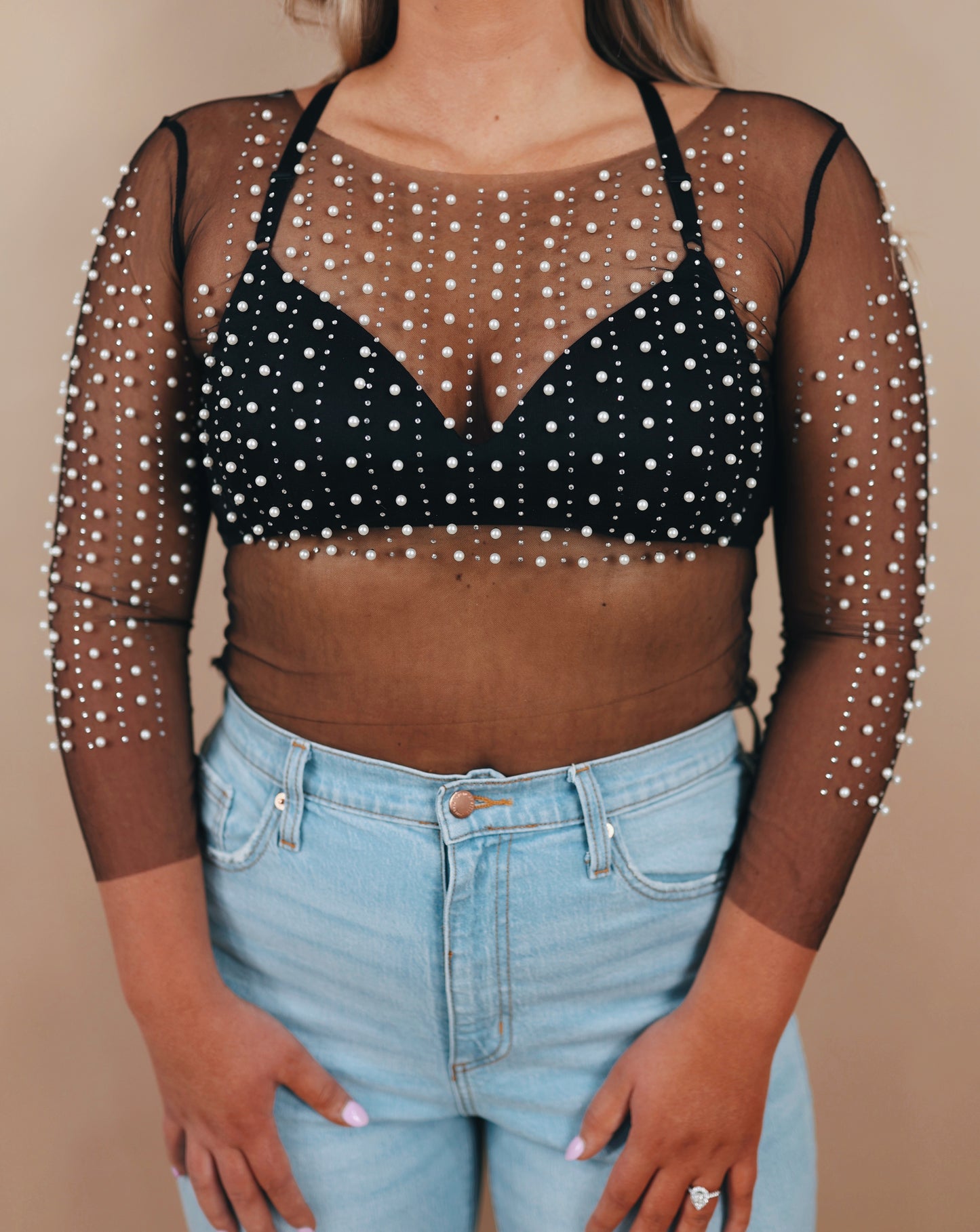 The Pearl Polley Top in Black