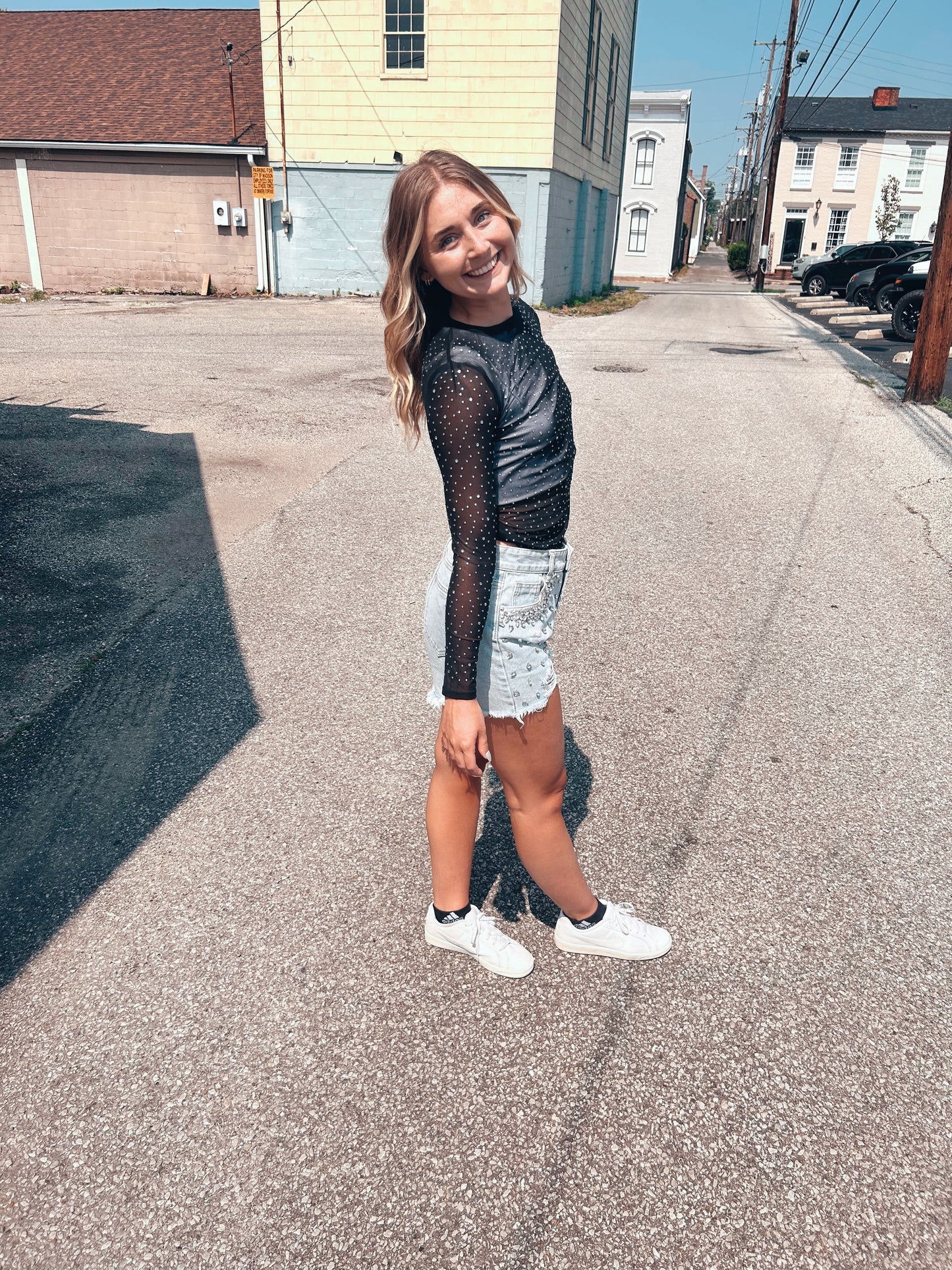 The Kyla Rhinestone Top