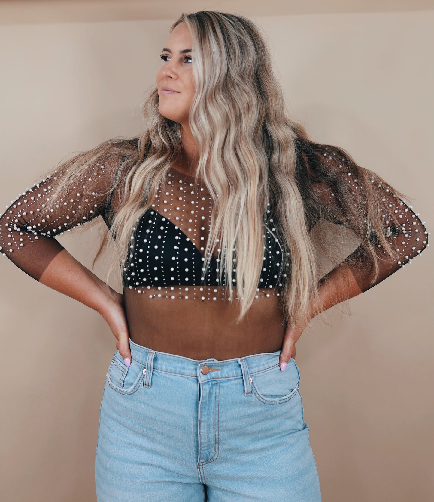 The Pearl Polley Top in Black