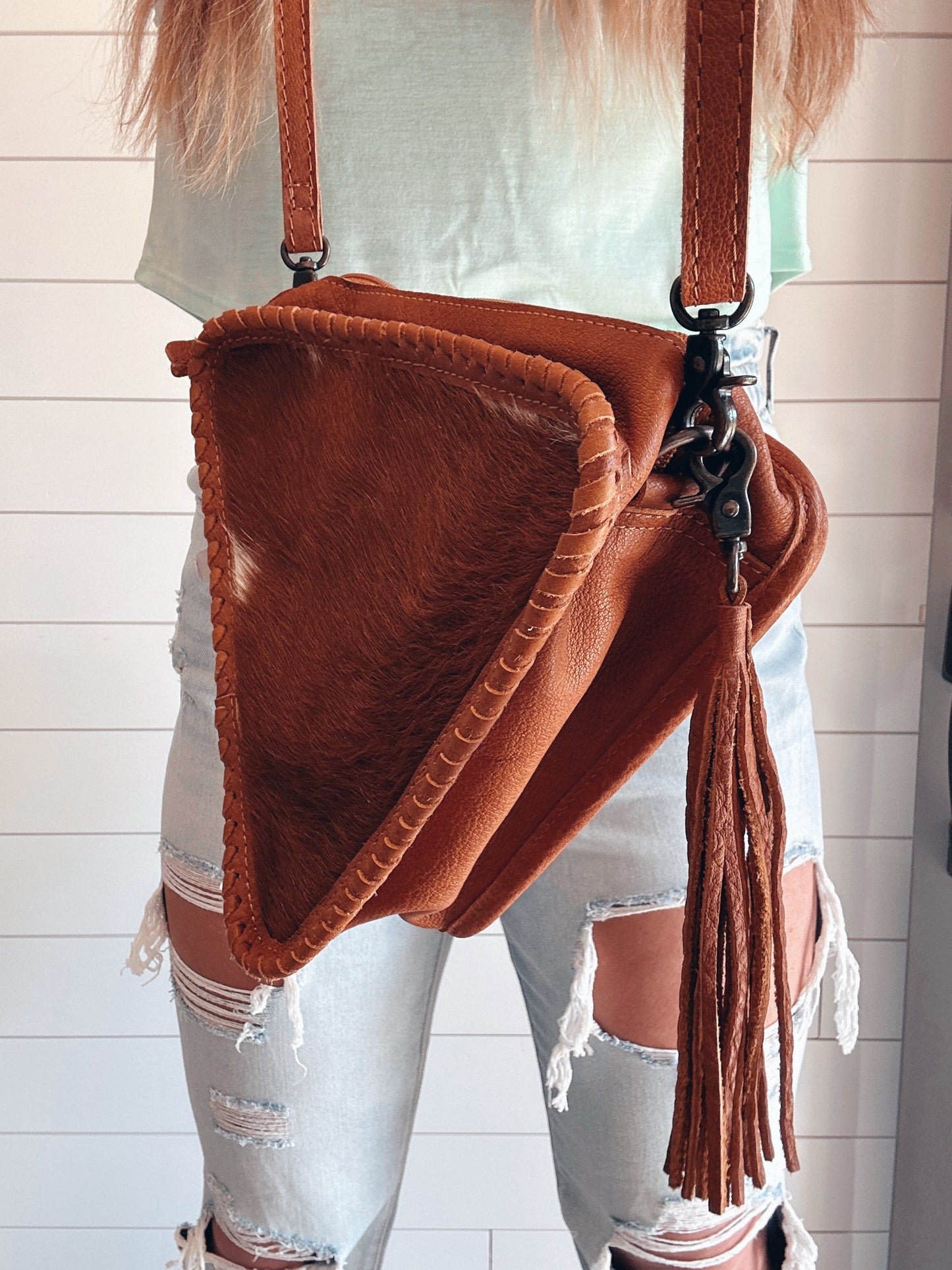 The Cowhide Tangle Purse