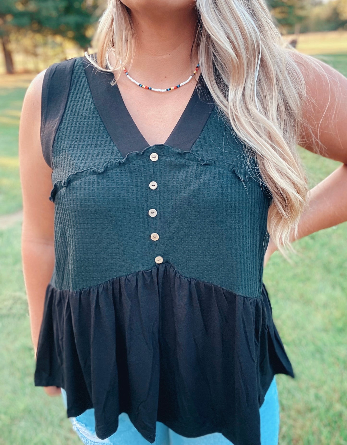 The Lazy Susan Tank in Black
