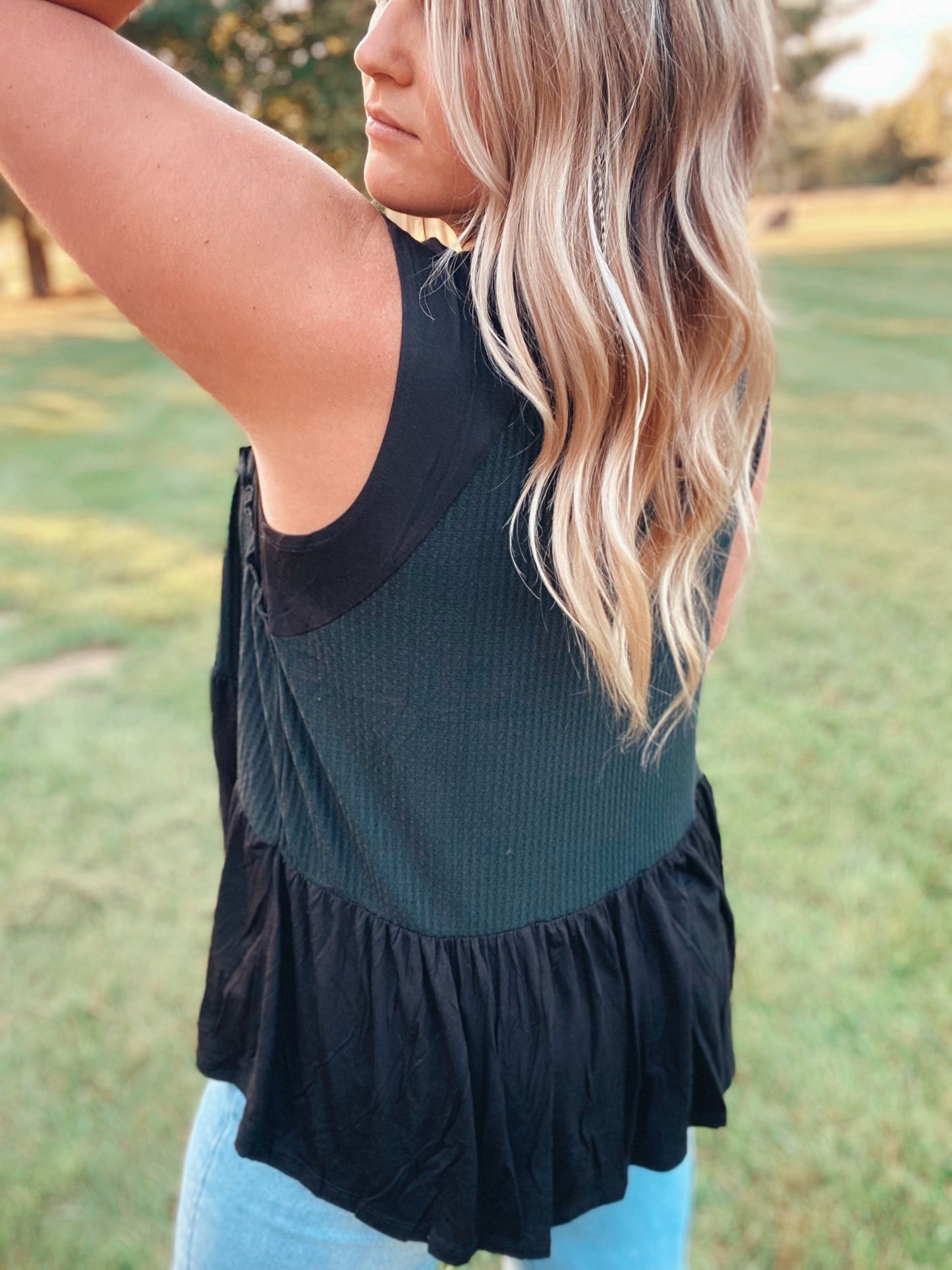 The Lazy Susan Tank in Black