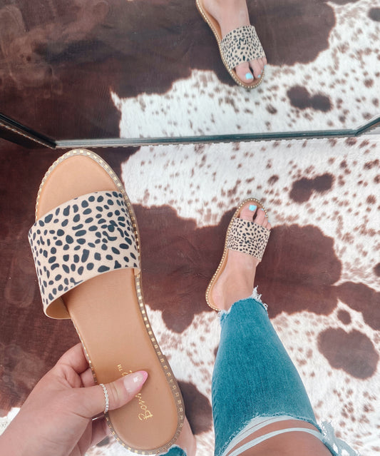 The Deserae Leopard Sandals