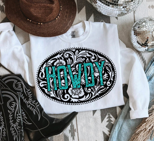 Tooled Howdy Crewneck