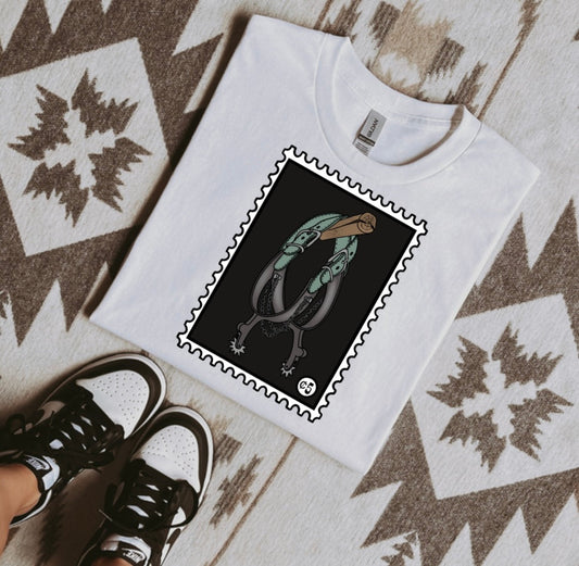 Western Postal Stamp Graphic Tee