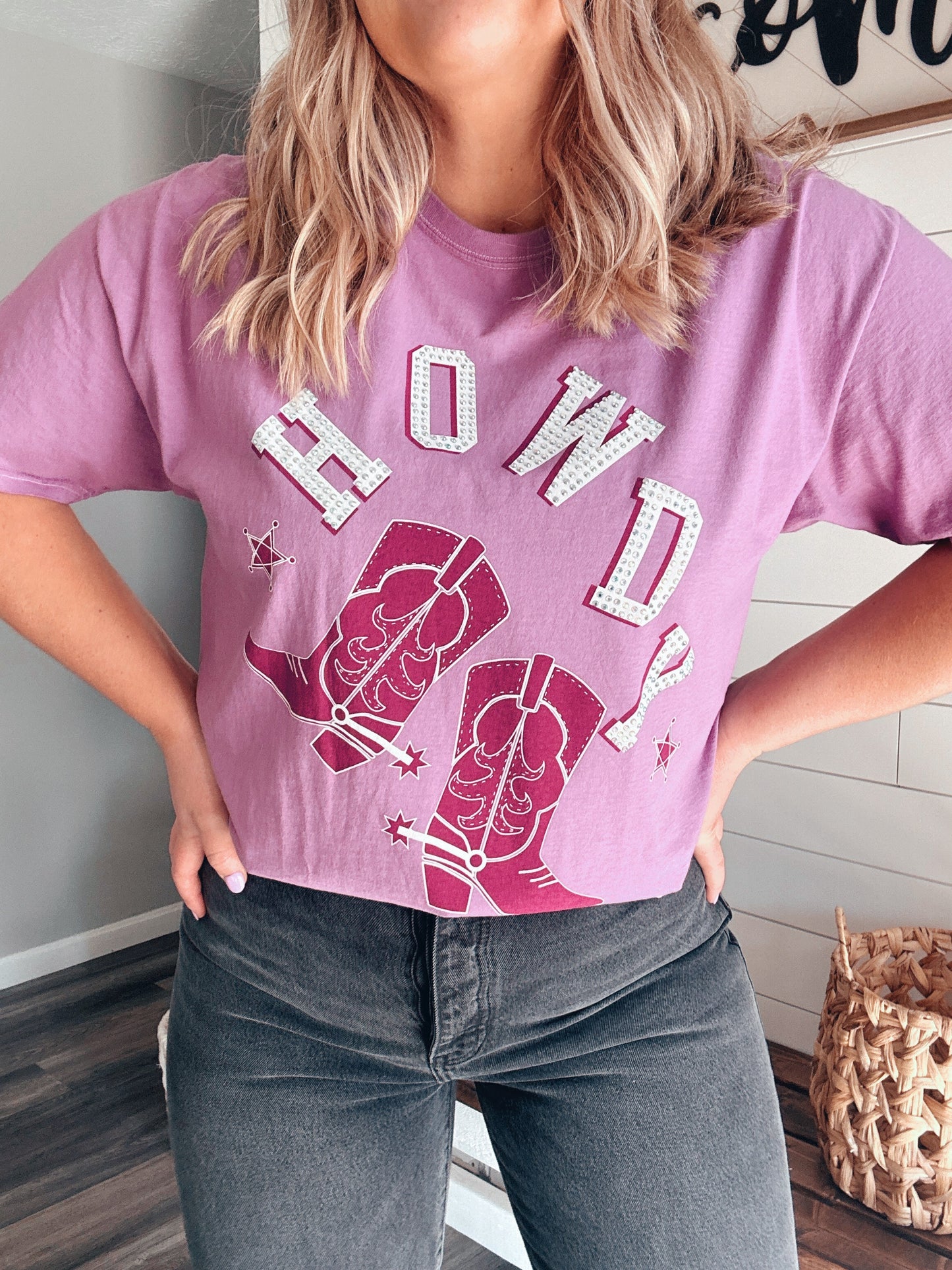 The Rhinestone Howdy Tee