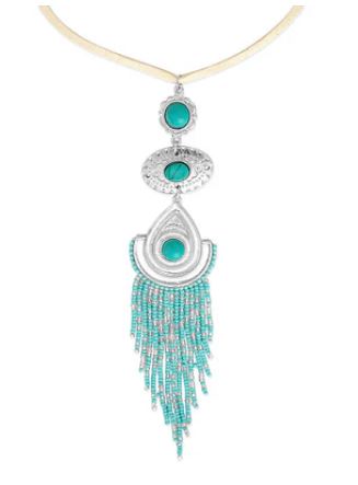 Desert Breeze Turquoise and Silver Pendant Necklace