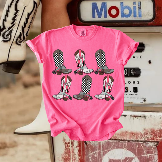 Neon Boots tee