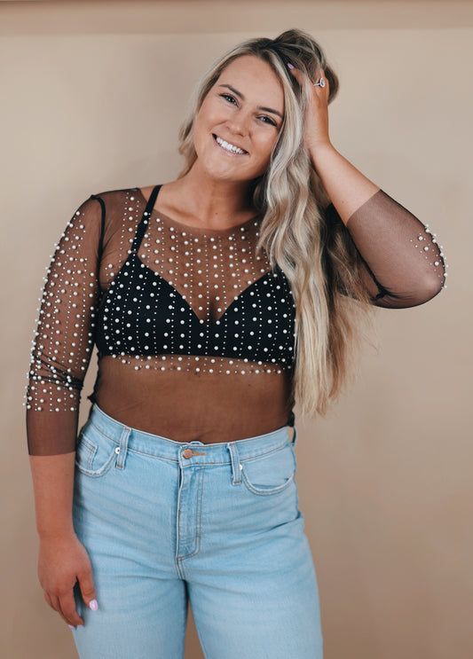 The Pearl Polley Top in Black