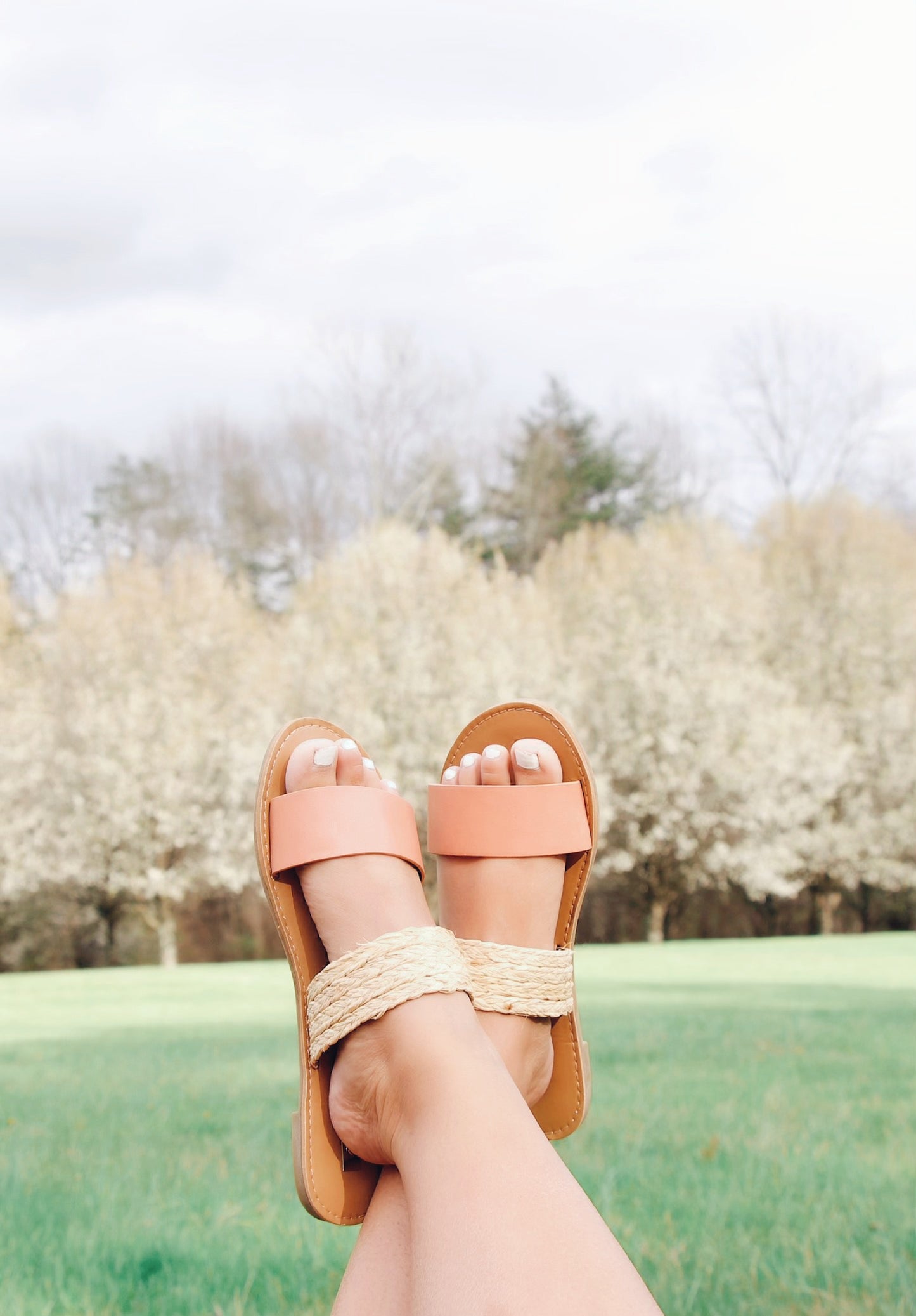 The Kiera Double Strap Coral Sandals