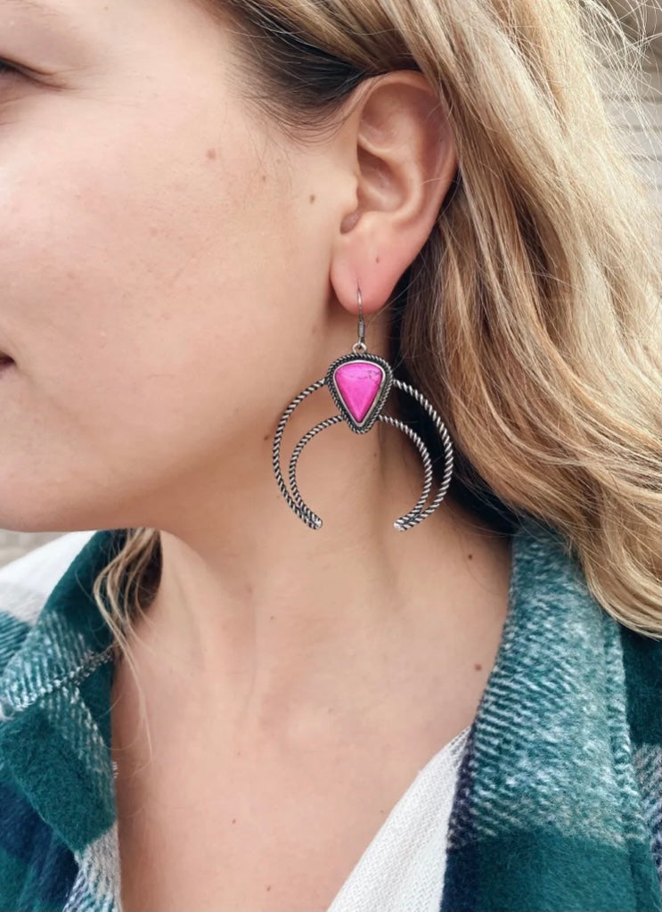 The Fuchsia Drop Earrings