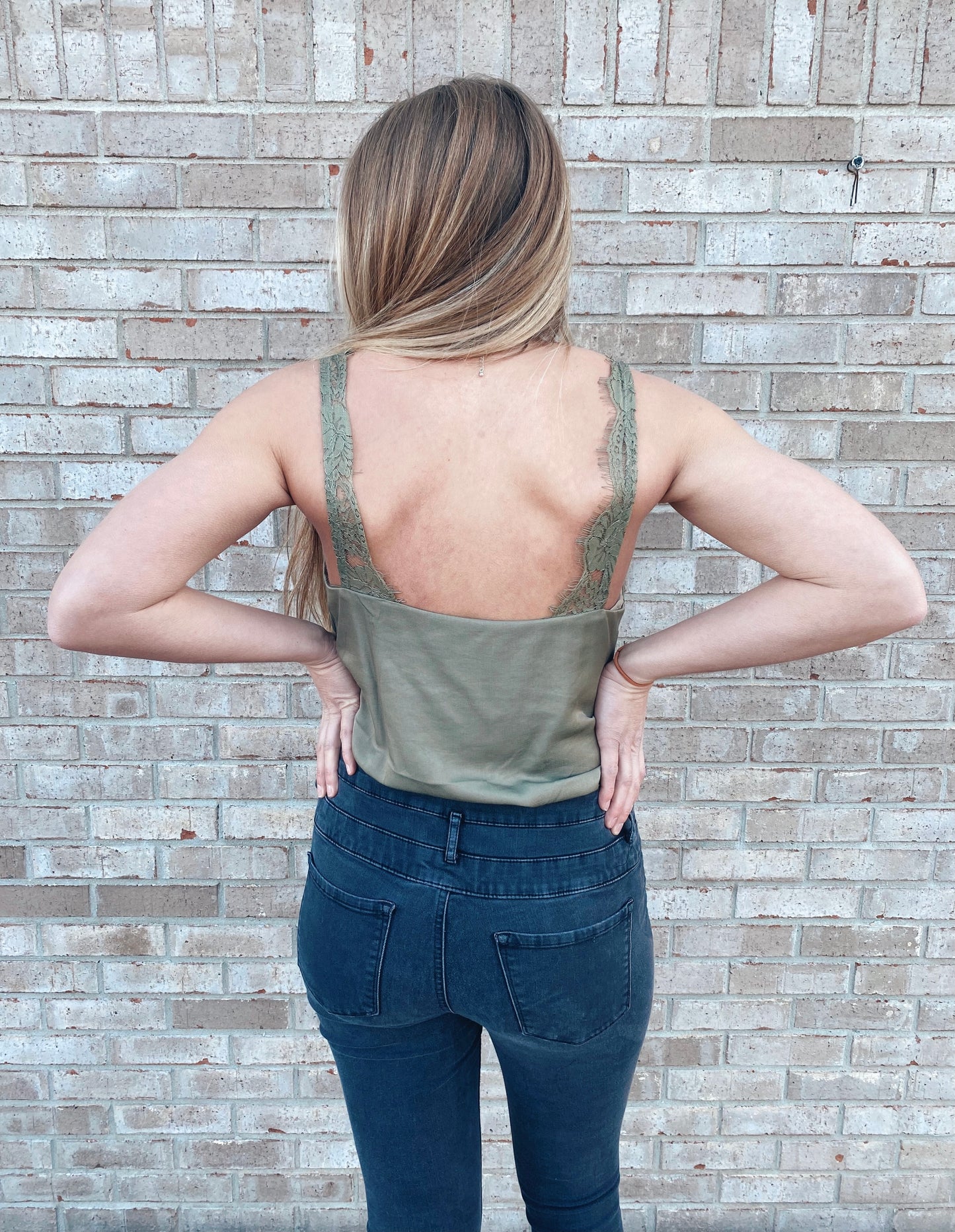 The Olive Laced Bodysuit