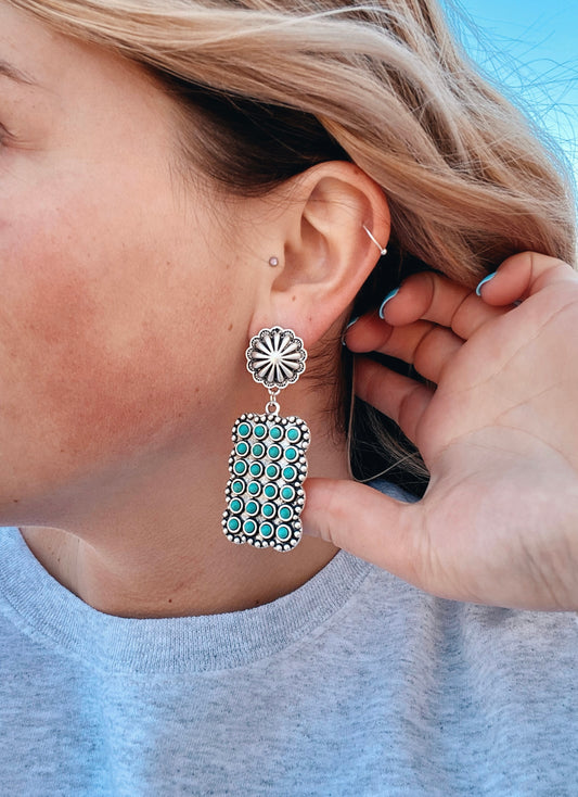 The Studded Turquoise Earrings