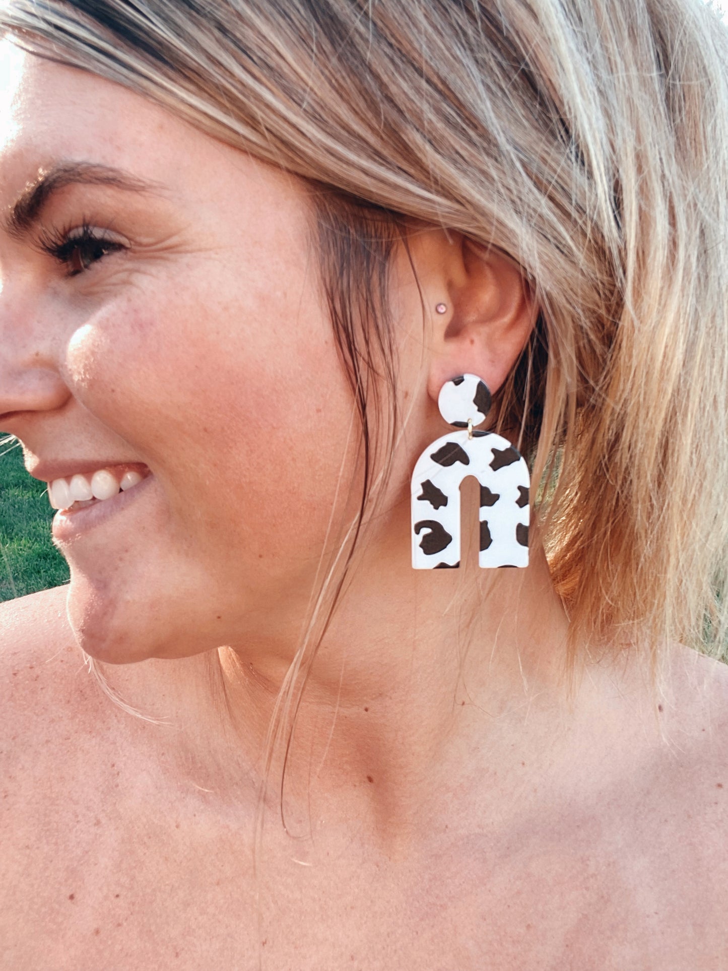 The Krissie Cow Earrings