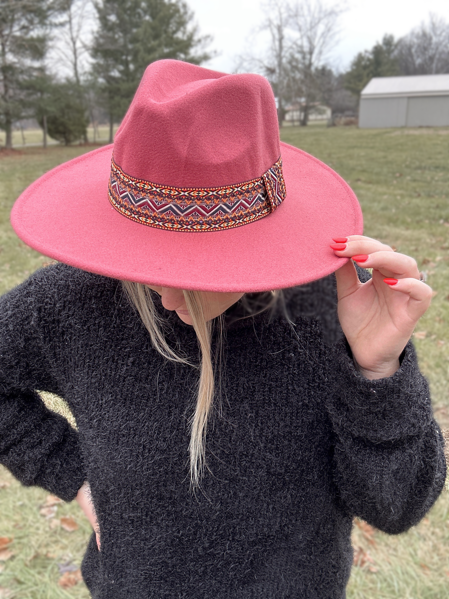 The Arlo Fedora in Hot Pink