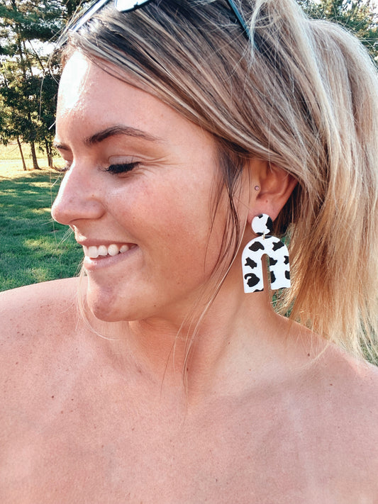 The Krissie Cow Earrings