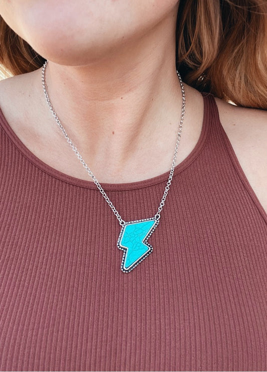 The Turquoise Bolt Necklace