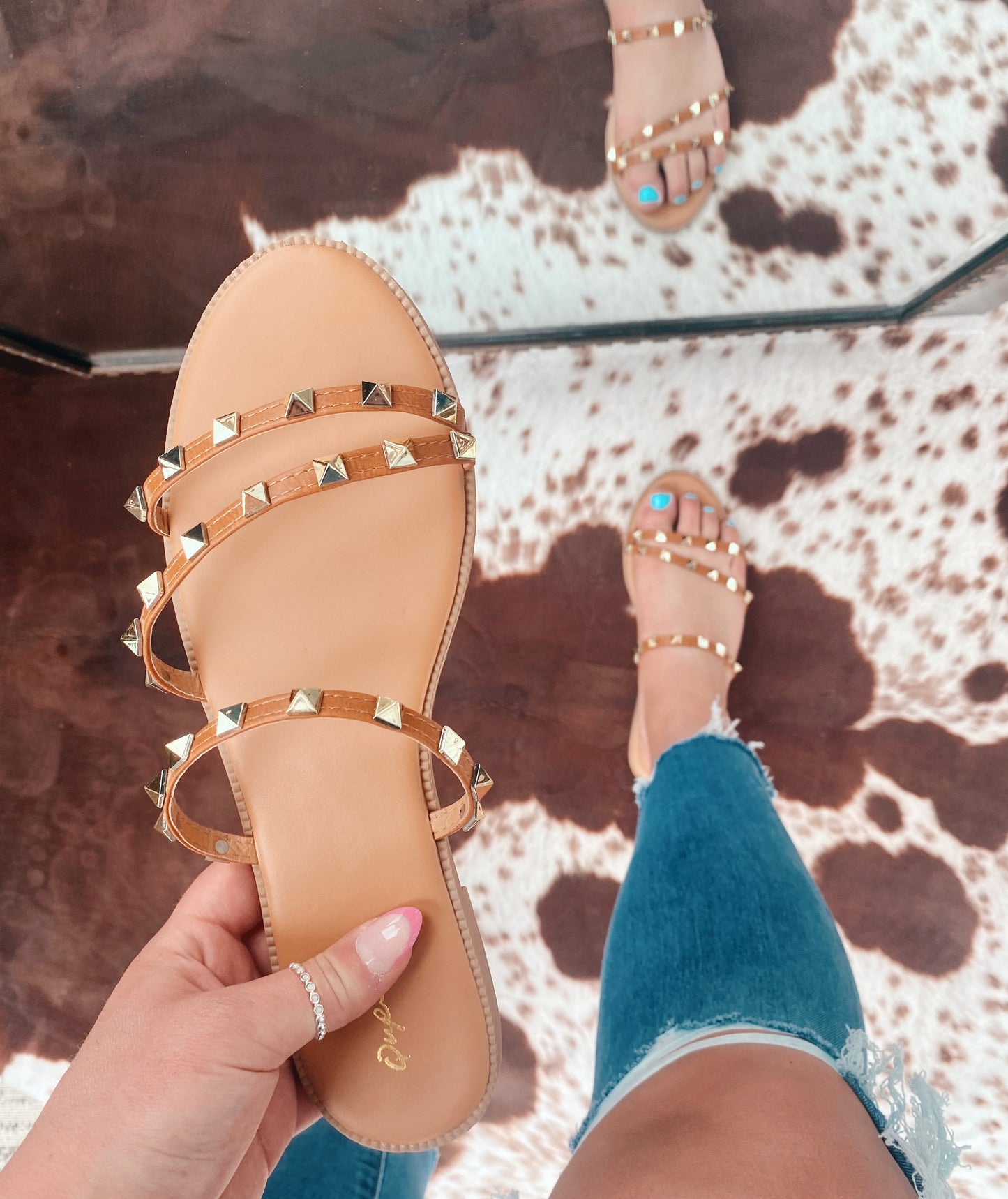 The Studded Caroline Sandals